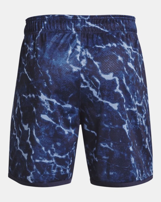 Men's Project Rock Mesh Printed Shorts in Blue image number 6